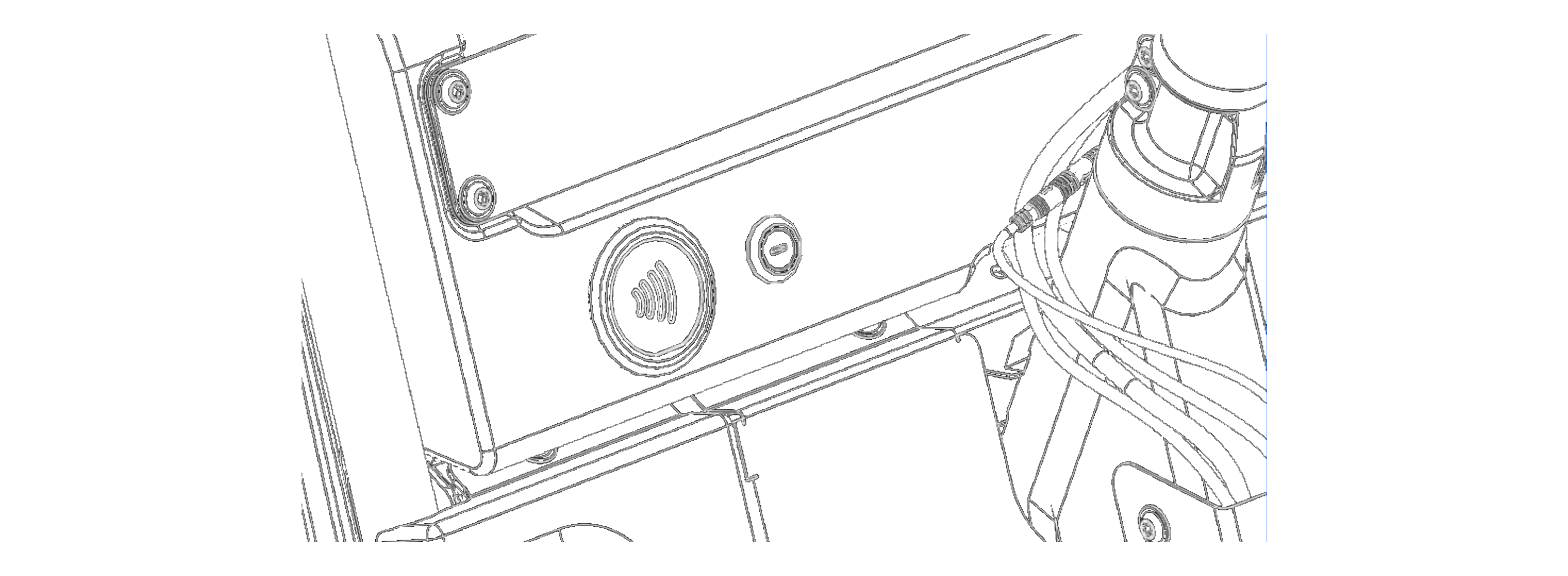 Close up of vehicle start NFC